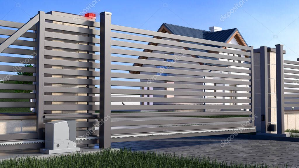Cancello scorrevole condominiale automatizzato